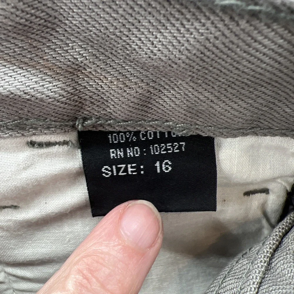VTG Starex Jeans Boys Sz 16 Gray Carpenter Cotton Duck Ripstop Baggy